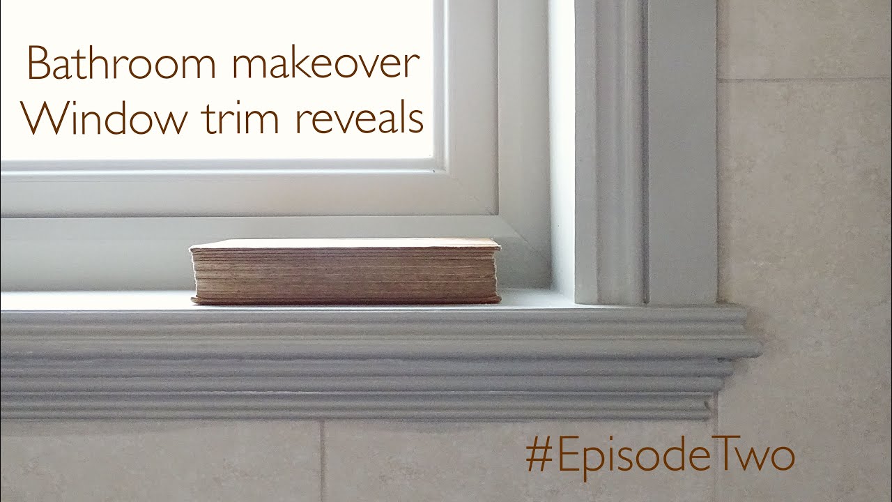 How to add wooden trims to windows over bathroom tiles.
