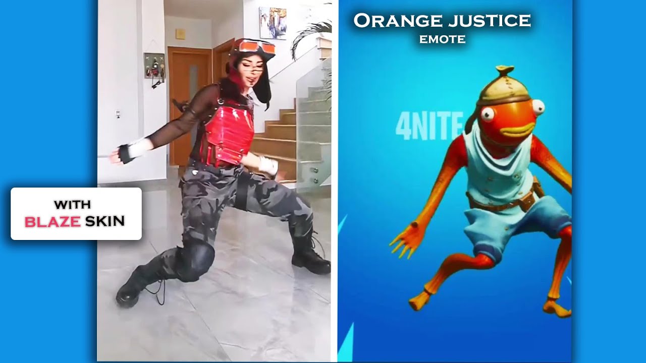 I did orange justice 😱 #fortnite dance moves in real life #shorts emote