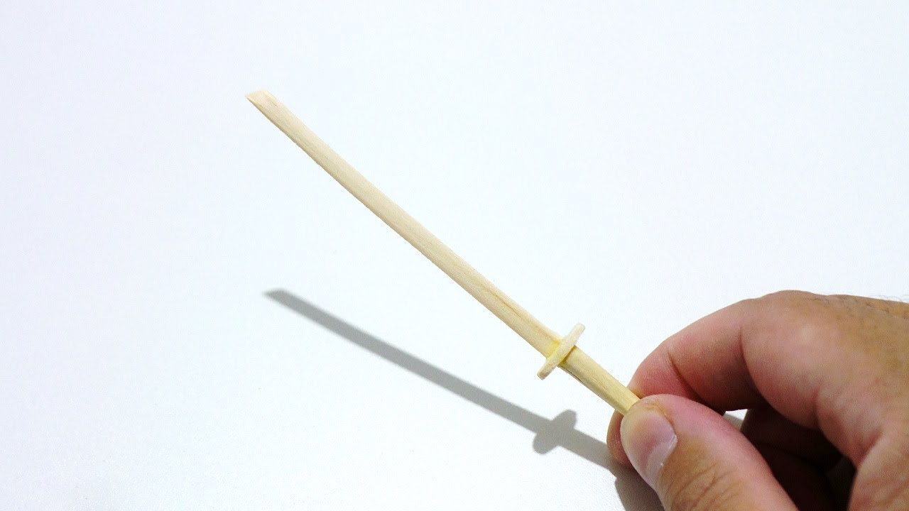 Mini Katana Feita com Palito de Picolé
