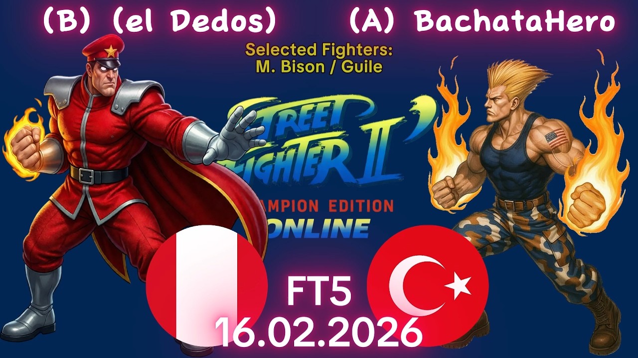 (el Dedos) VS. BachataHero - ONLINE MATCH! - Street Fighter II' Champion Edition - FT5 - 16.02.2026