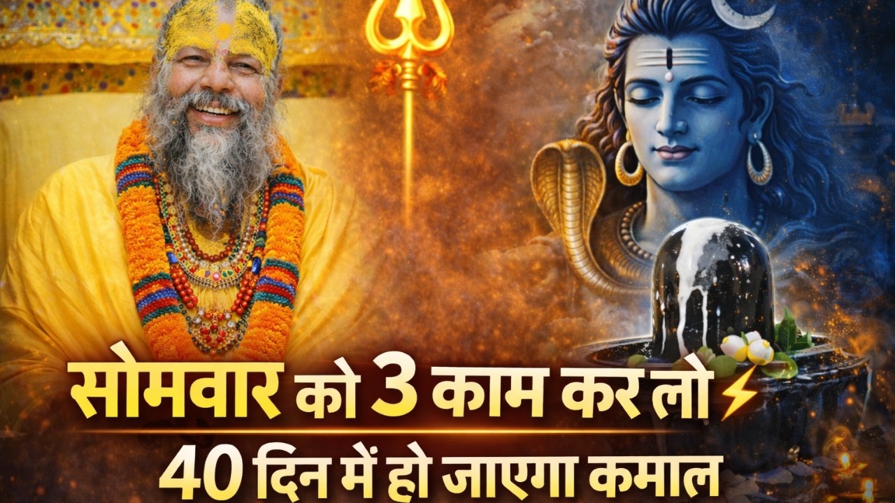सोमवार को ये 3 काम कर लो ⚡ 40 दिन में दिखेगा चमत्कार | Premanand Ji Maharaj