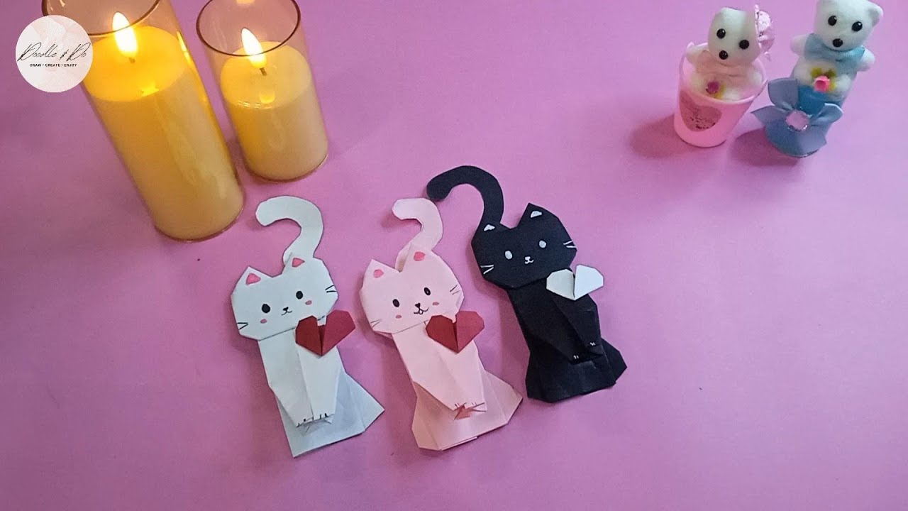 Origami Paper Cat 🐱 | How to Make a Cute Paper Cat Step by Step