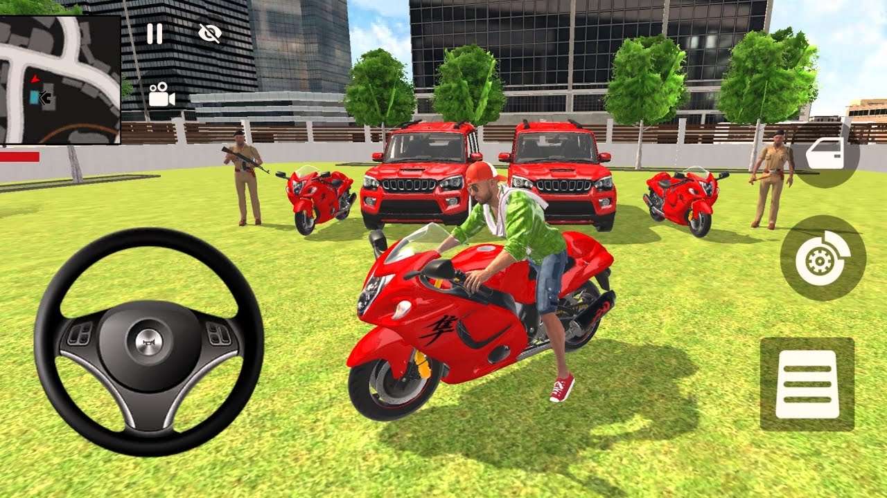 💥Franklin order by 2️⃣ Scorpio car 🚗 and 2️⃣ Hayabusa Bike 🏍️ in Indian theft auto simulator game 🎮