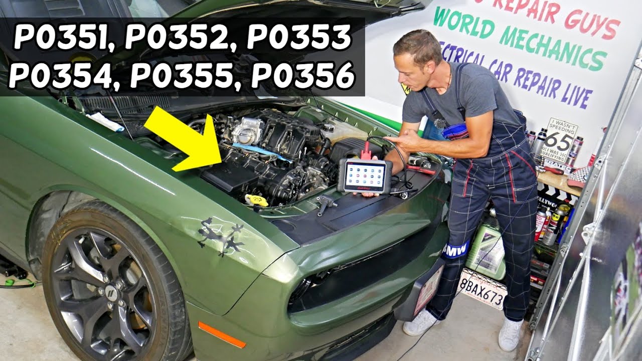 DODGE CHALLENGER CODE P0351 P0352 P0353 P0354 P0355 P0356 IGNITION COIL