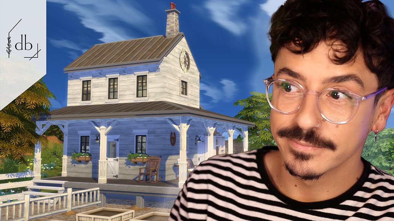 Building a TINY US FARMHOUSE | The Sims 4