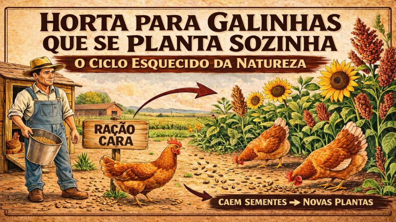 A Horta de Ração Para Galinhas Que Se Planta Sozinha — O Sistema Natural Que Quase Ninguém Usa