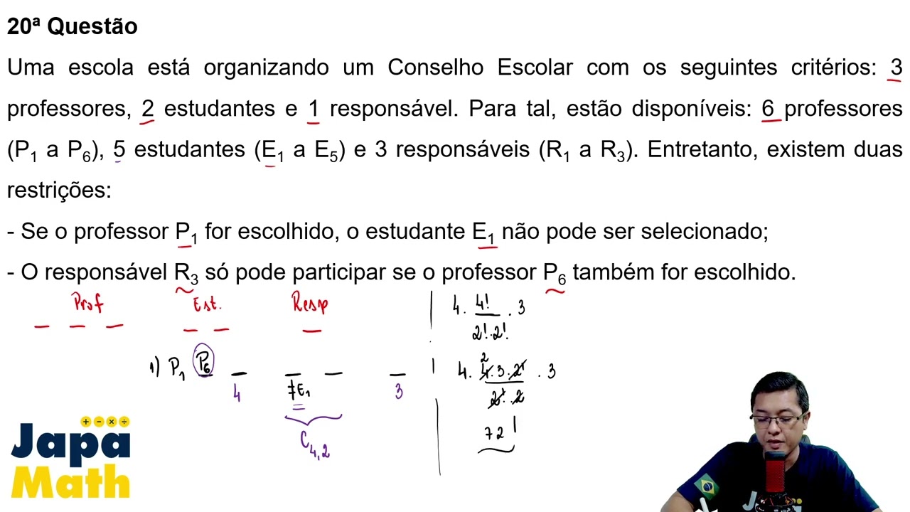 Prova Resolvida EFOMM(2025 - 2026) - Matemática - Questão 20