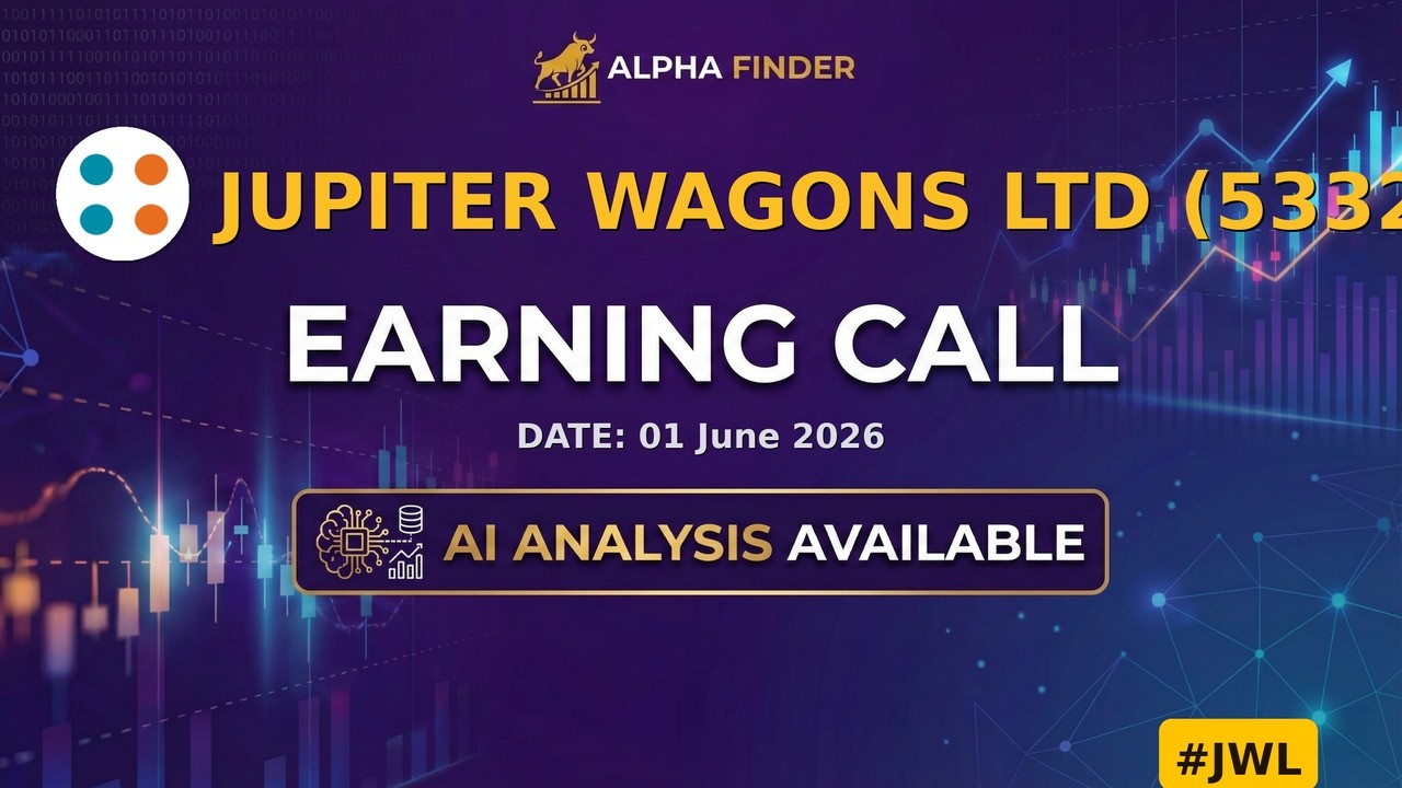 Jupiter Wagons Ltd (533272) | JWL | Earning Call | Alfa Finder