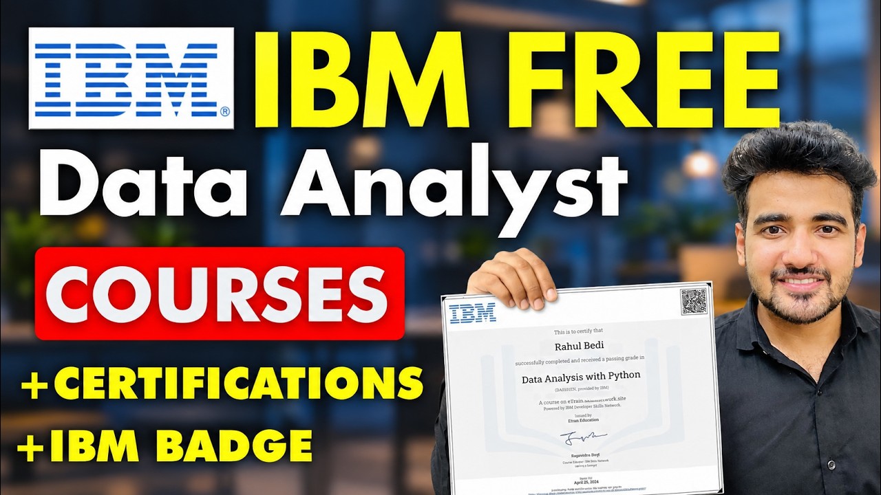 IBM Free Data Analyst Course With Free Certificate in 2026 | Free Python Course For Freshers