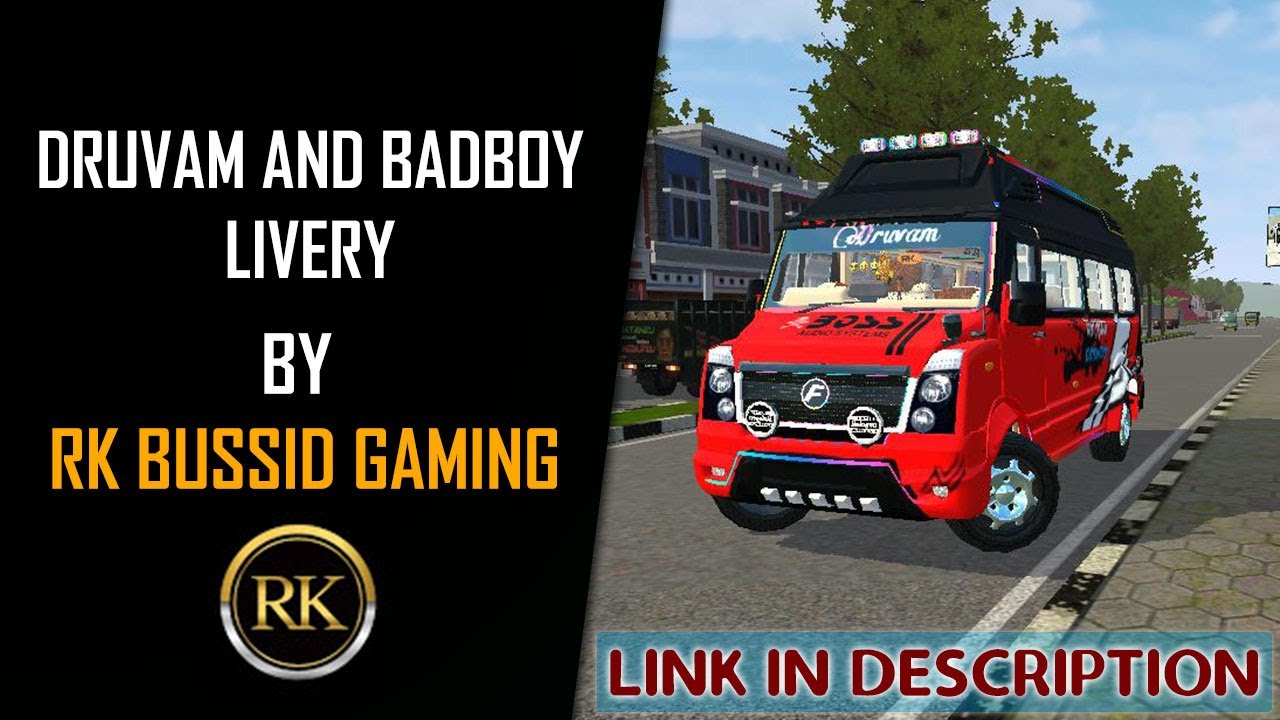Druvam and Bad Boy Livery | for HariVids Traveller Mod | Bussid | Gaming with HariVids
