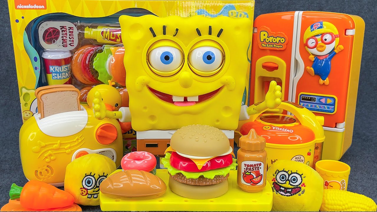 Satisfyingly open the fun SpongeBob SquarePants toy collection🧽스펀지밥 장난감 리뷰