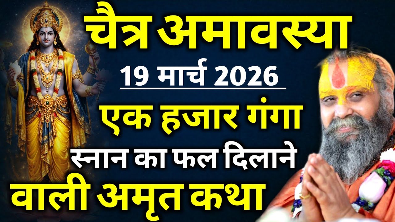 चैत्र अमावस्या 2026 : एक हजार गंगा स्नान करने का फल दिलाने वाली अमृत कथा | rajendra das ji maharaj 
