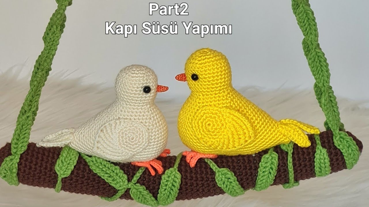 Part2: Amigurumi Kuşlu Kapı Süsü Örülüşü (ENG subtitles on)