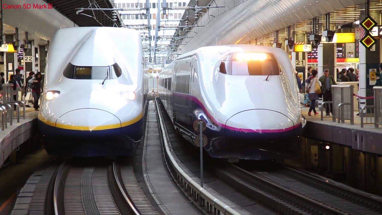 Shinkansen at Tokyo Station (by DSLR movie)