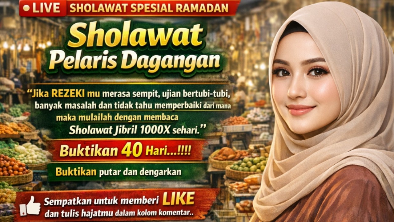 🔴 Sholawat Jibril Penarik Rezeki Paling Dahsyat || Sholawat Pelaris Dagangan