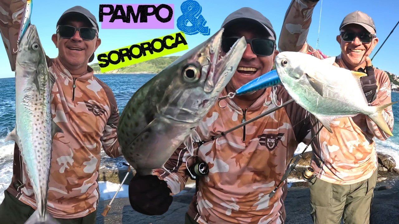 CAÇA às SARDAS SOROROCAS na PRAINHA de ARRAIAL DO CABO! 🎣 PESCARIA com MUITA AÇÃO e EMOÇÃO #fishing