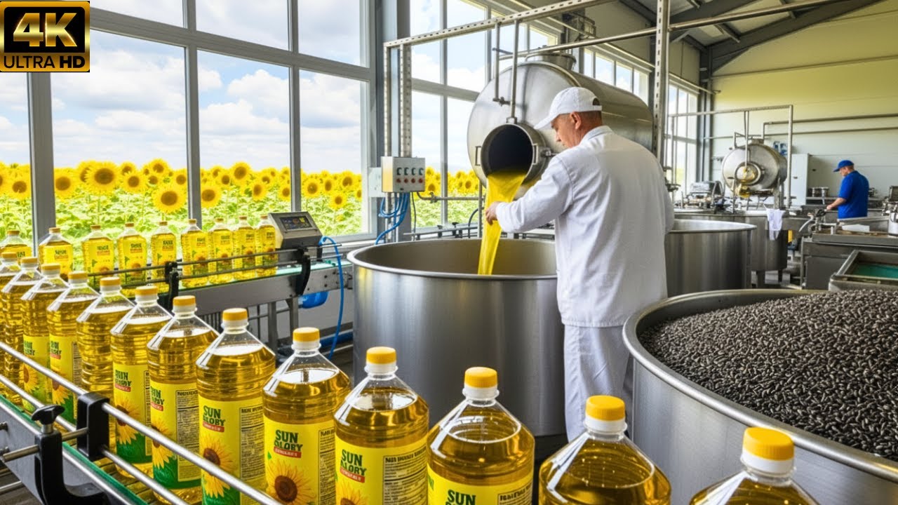 Inside a Sunflower Oil Factory: From Midwest Farms to Bottled Cooking Oil