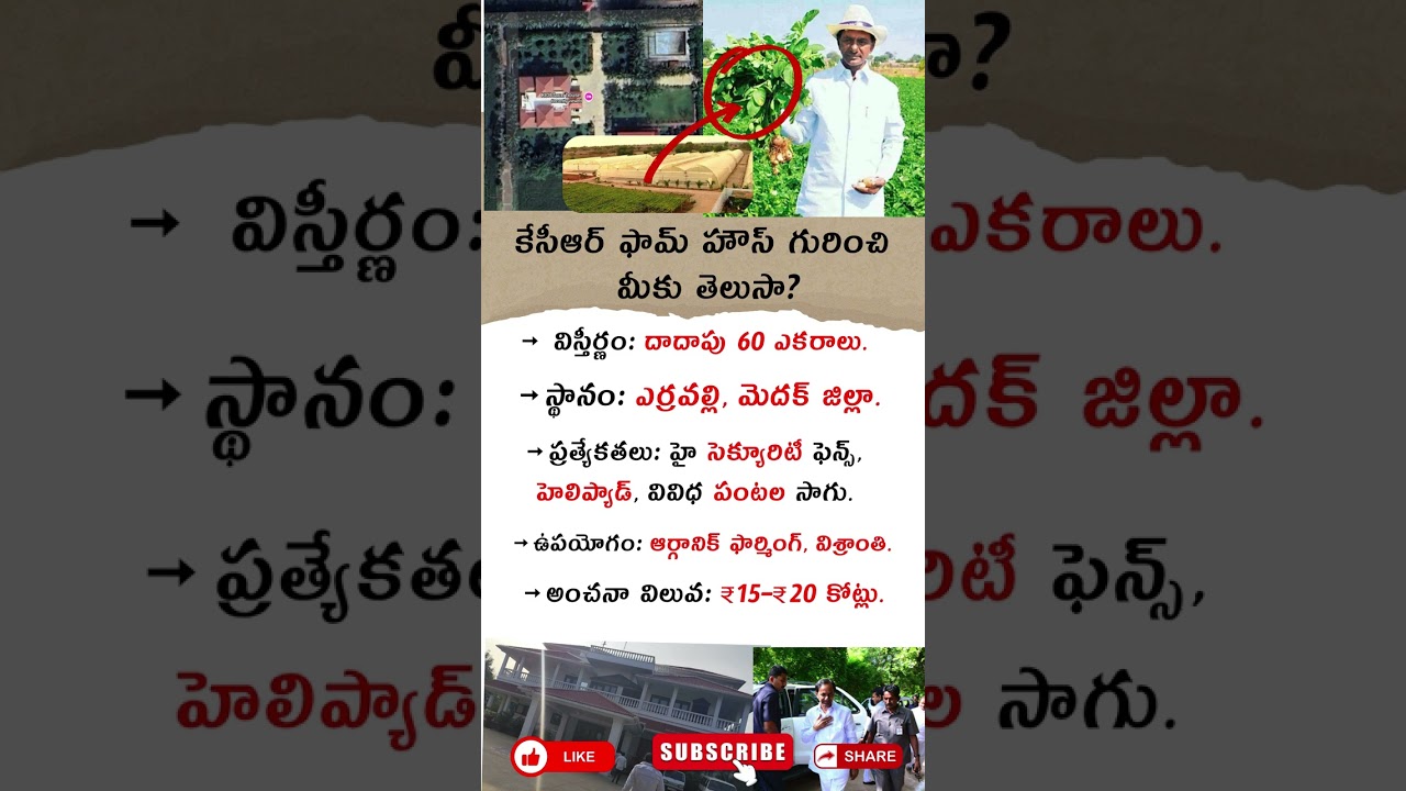 KCR Farm House Cost,Details, Total Area|#kcr Latest updates news #brs #ktr #viral #whatsappstatus