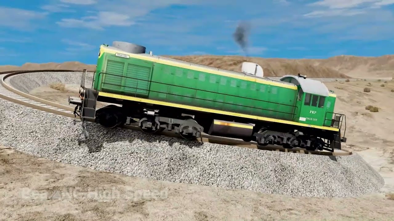 Trains vs Horizontal Loop Crash #22 – BeamNG.drive | BeamNG High Speed