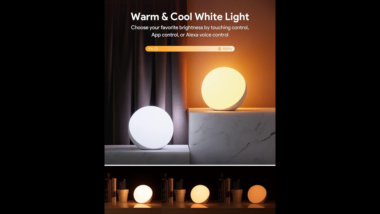Hifree Smart Table Lamp, Dimmable Desk Lamp with App/Voice Control LED RGB Color Changing Touch Lamp