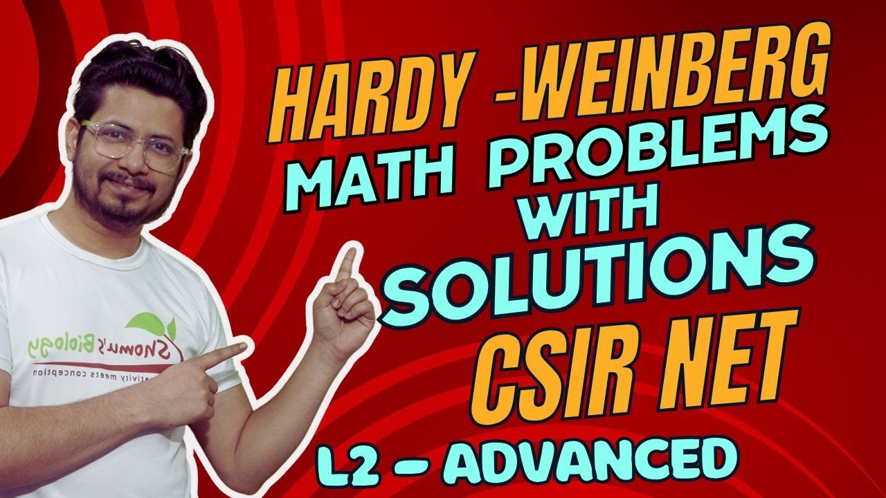 Hardy Weinberg problems CSIR NET | How to solve hardy weinberg problems of percentage?