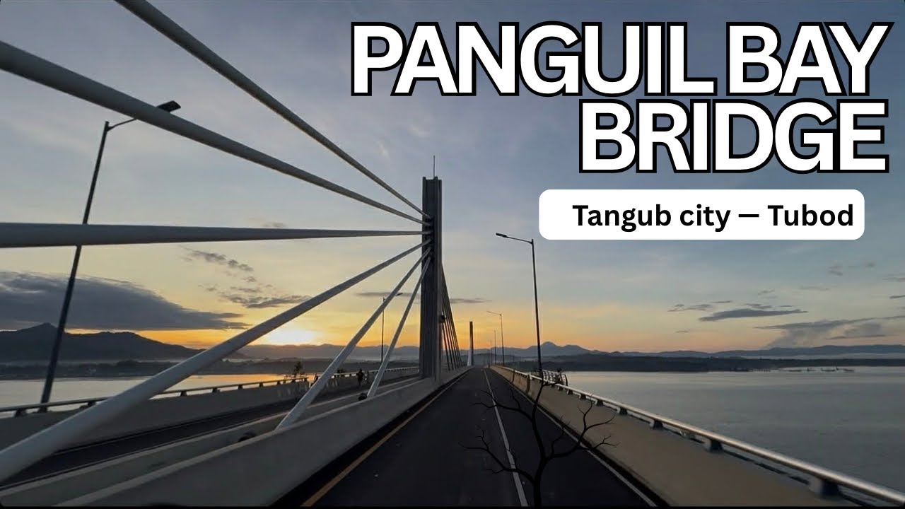 Crossing the Panguil Bay Bridge with amazing Sunrise going to El Salvador City,Devine Mercy