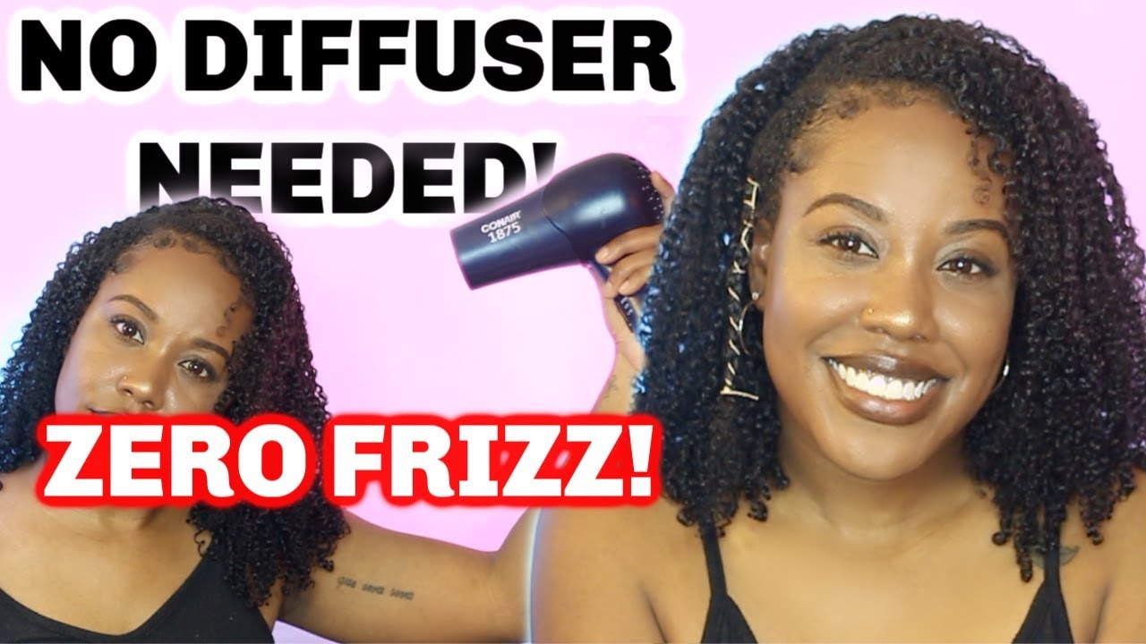 HOW TO BLOW DRY A WASH N GO with NO DIFFUSER | ZERO FRIZZ