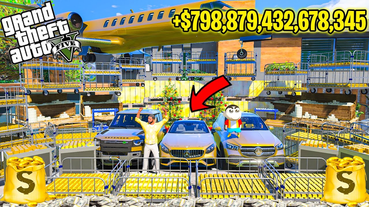 FRANKLIN PUNCH ANYTHING BECOME GOLD || EVERYTHING IS FREE IN GTA 5 !