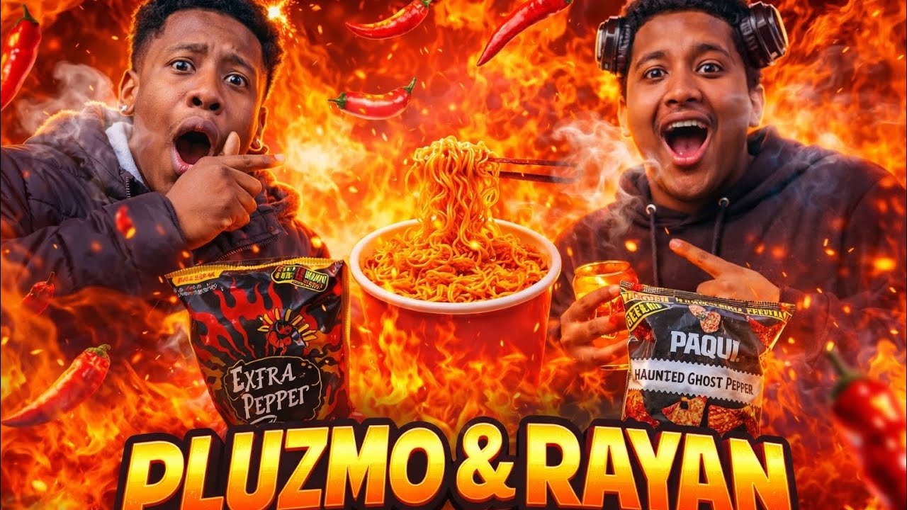 Rayen x pluzmo Hot noodles challenge 🌶️🥵