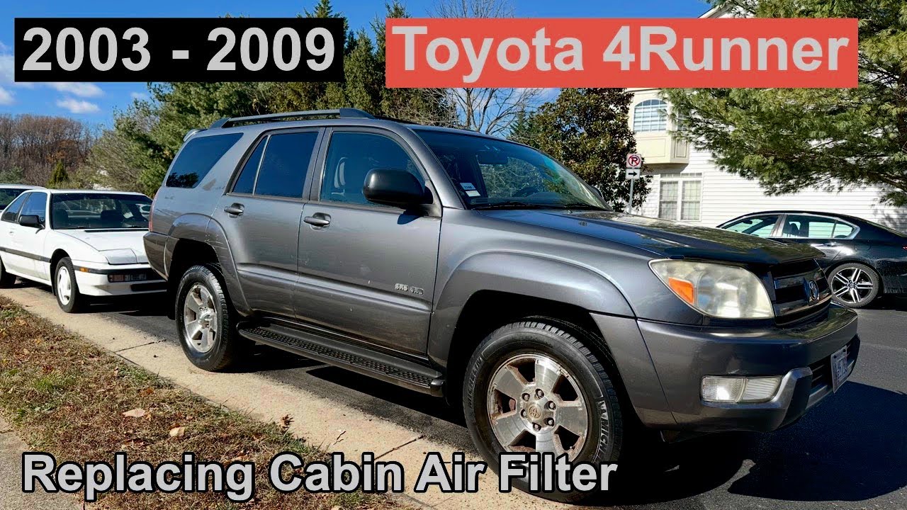 Замена воздушного фильтра салона на Toyota 4Runner 2003 2004 2005 2006 2007 2008 2009 своими руками
