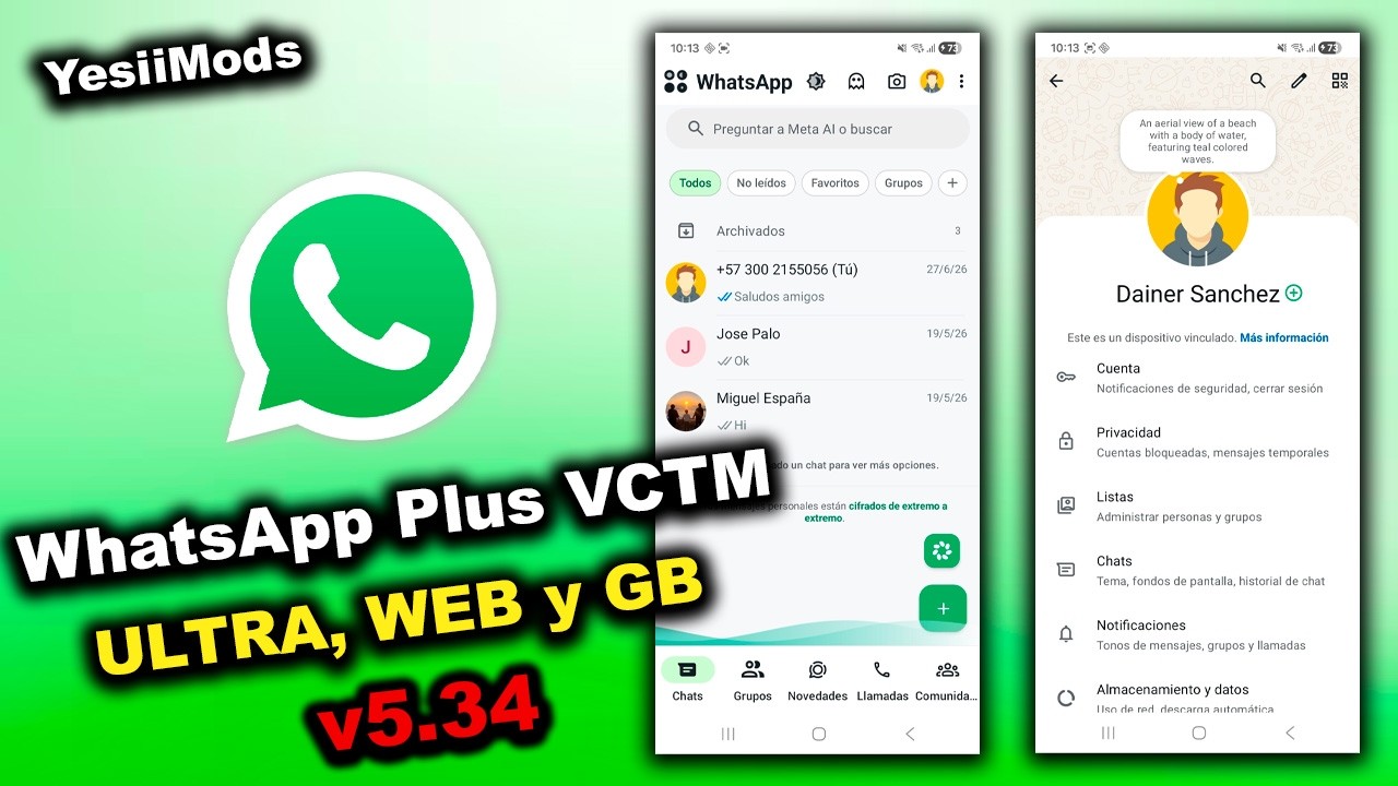 (New✅) WhatsApp Plus VCTM v5.34 by YesiiMods... Everything FULLY functional!!