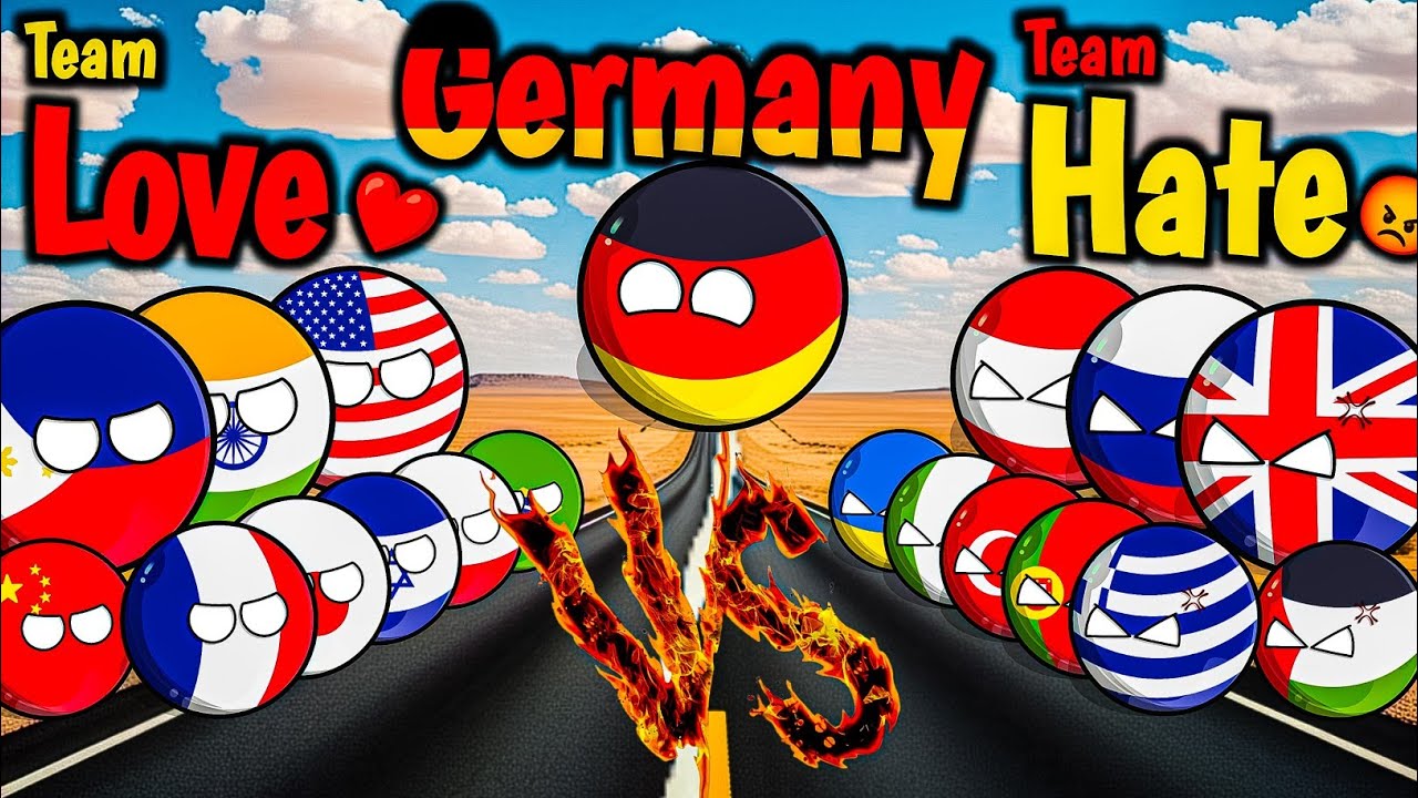 Which countries love ❤ & hate 😡 the Germany 🇩🇪 (And Why!) | #countryballs #geography