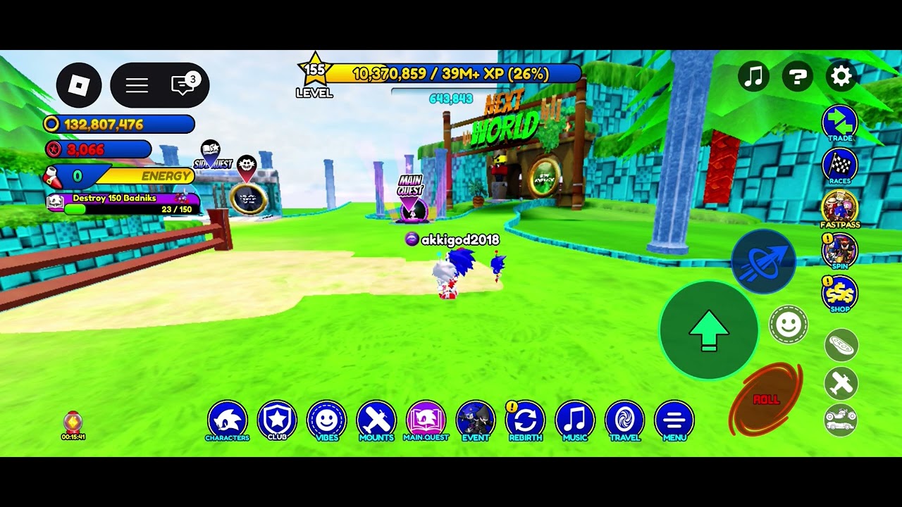 Sonic spe ed  simulator in roblox best gaming in phone #whowillbemylifepartnerta 