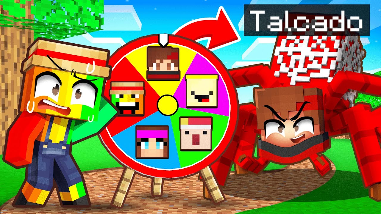 Je TOURNE la roue des YOUTUBEURS monstre sur Minecraft !