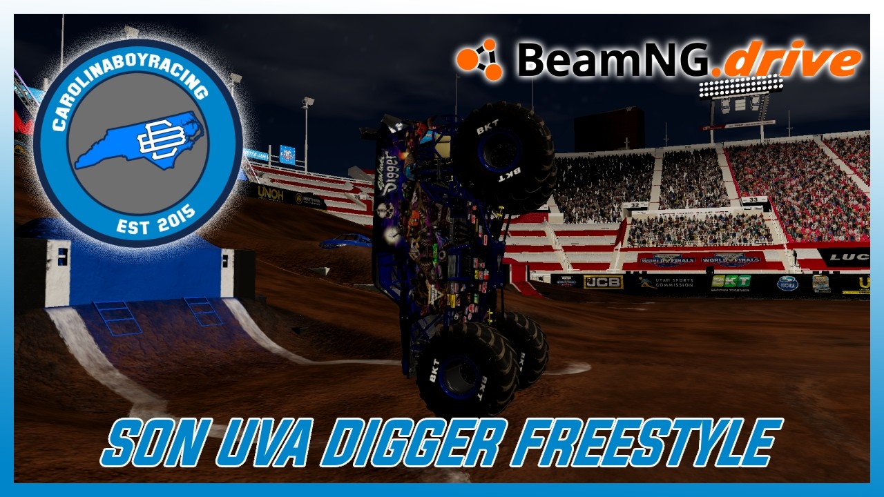 BeamngDrive Monster Jam Son Uva Digger Freestyle