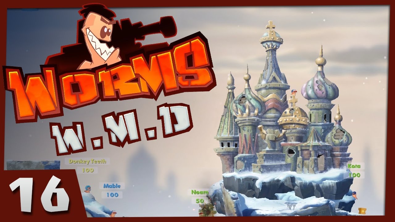 Worms WMD - #16 - Hidden Worm! (4 Player Gameplay)