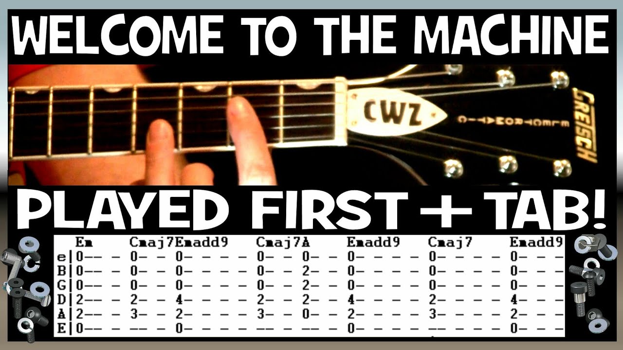 Аккорды Welcome To The Machine Pink Floyd, гитарные табулатуры / урок игры на гитаре + табулатура...
