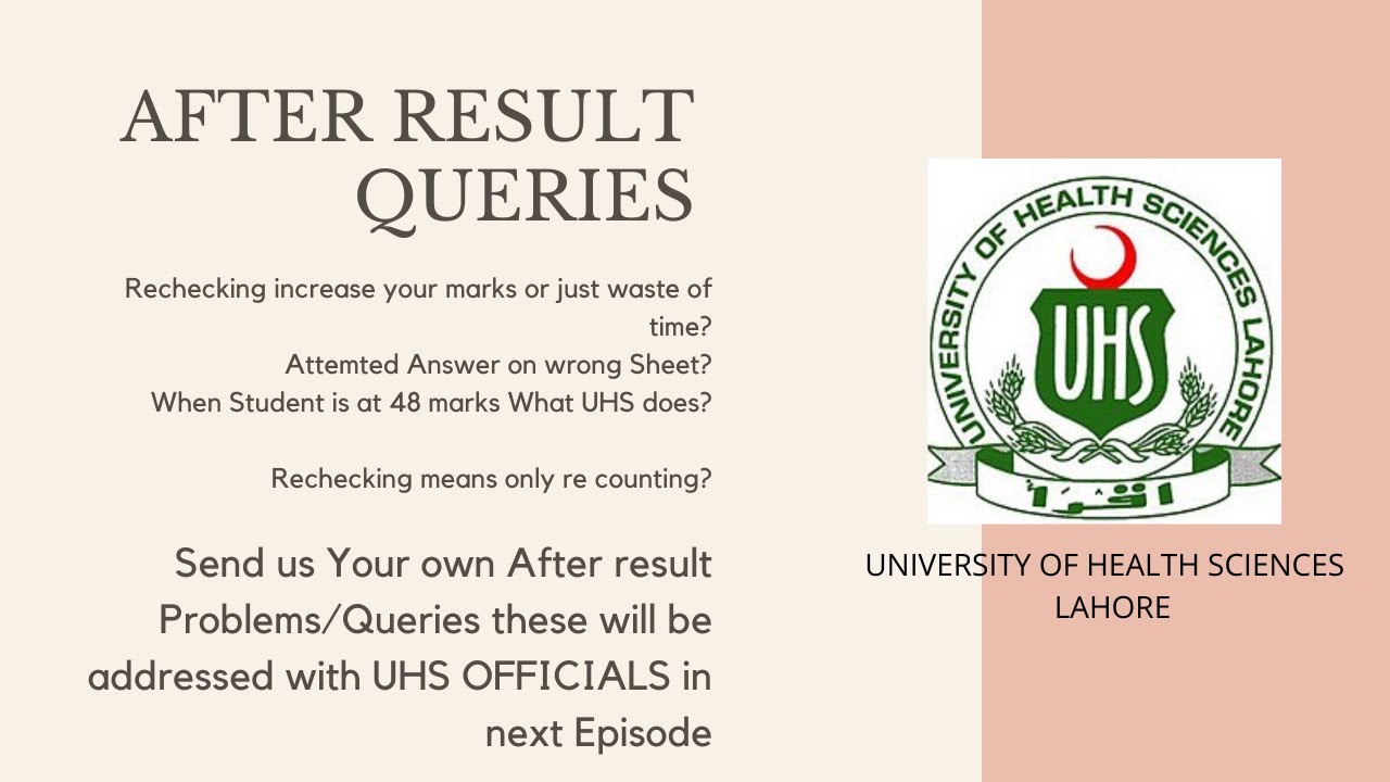 UHS After Result Queries, Checking and Rechecking Discussed | As. Professor Dr Ehsan ul Haq