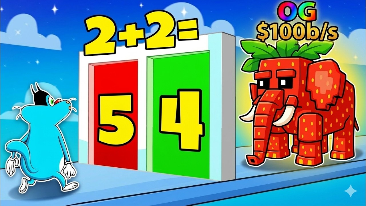Oggy Solves IMPOSSIBLE Math for Brainrot Elephant!