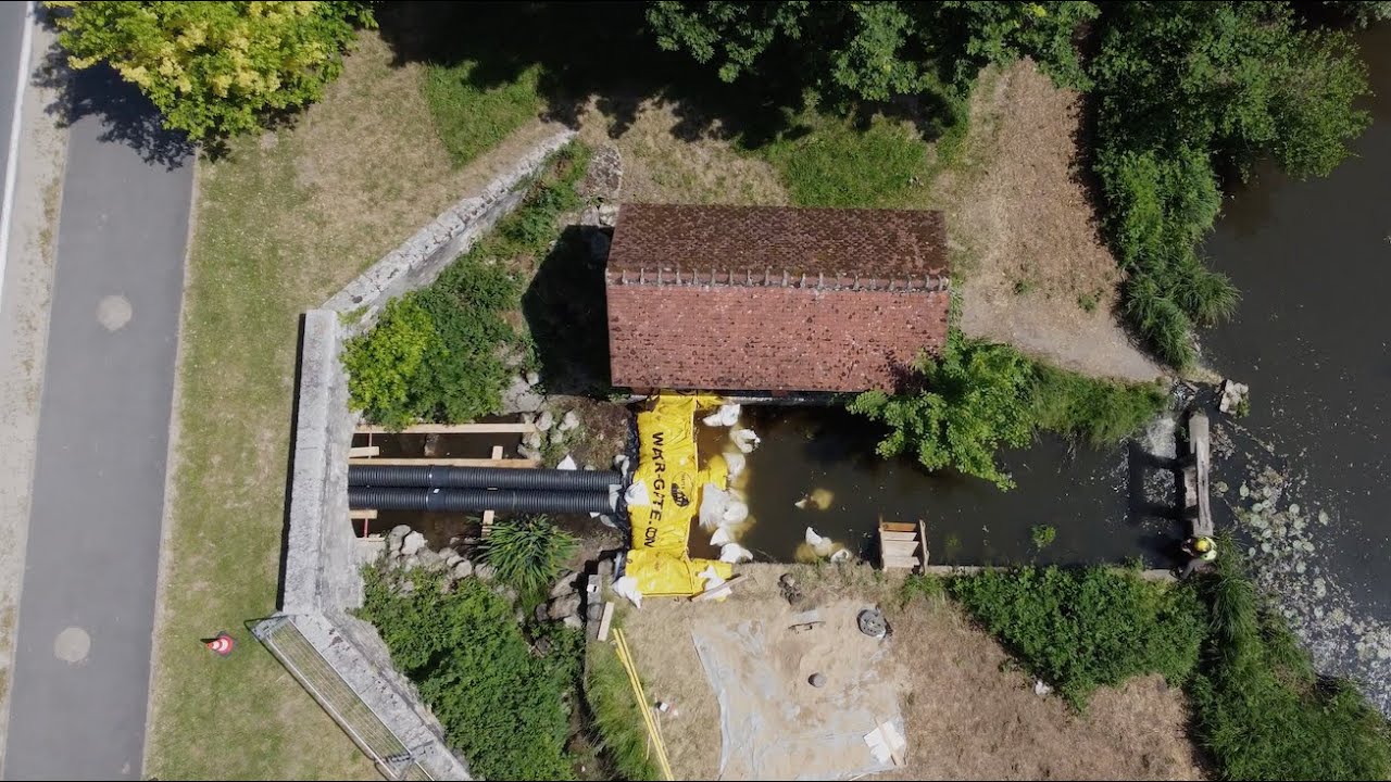 🐟 Travaux de renforcement des appuis d'un pont sur la rivière l'Ardoux | Cléry-Saint-André (Loiret)