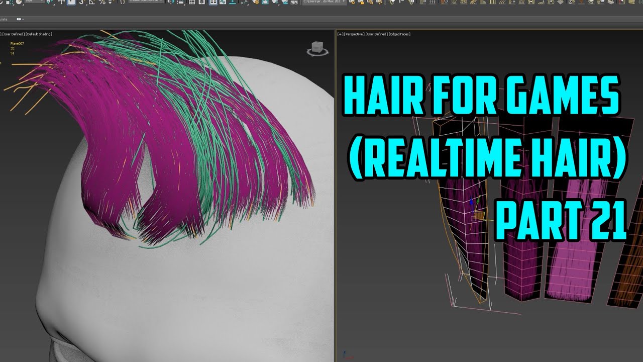 Ornatrix for Maya: Hair for games(real-time hair). Episode 21