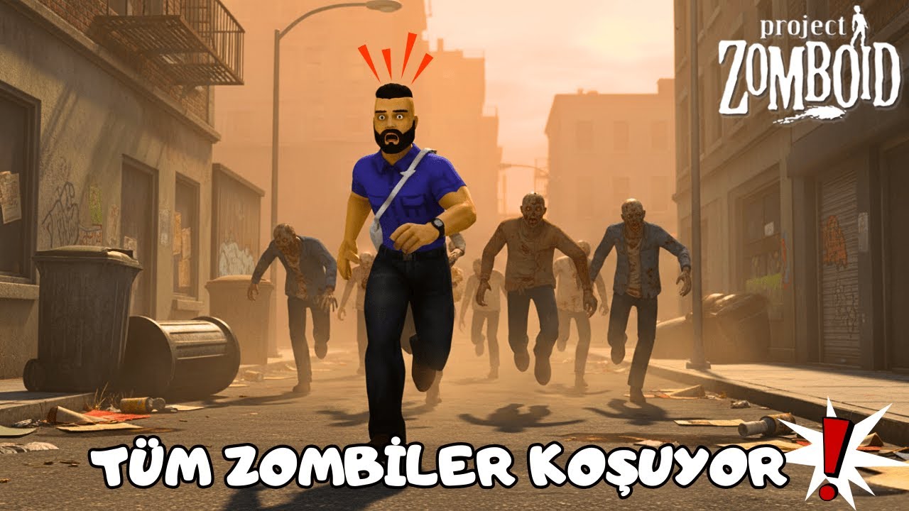 Tüm Zombiler Koşucu | Adam Kafayı Yedi🤪  #canlı #türkçe #projectzomboid
