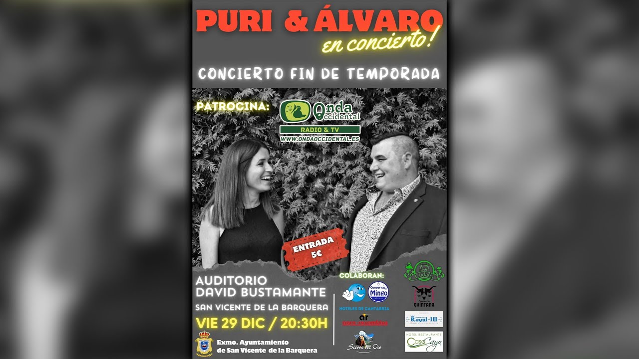 Puri & Álvaro en concierto | Auditorio David Bustamante - San Vicente de la Barquera 2023