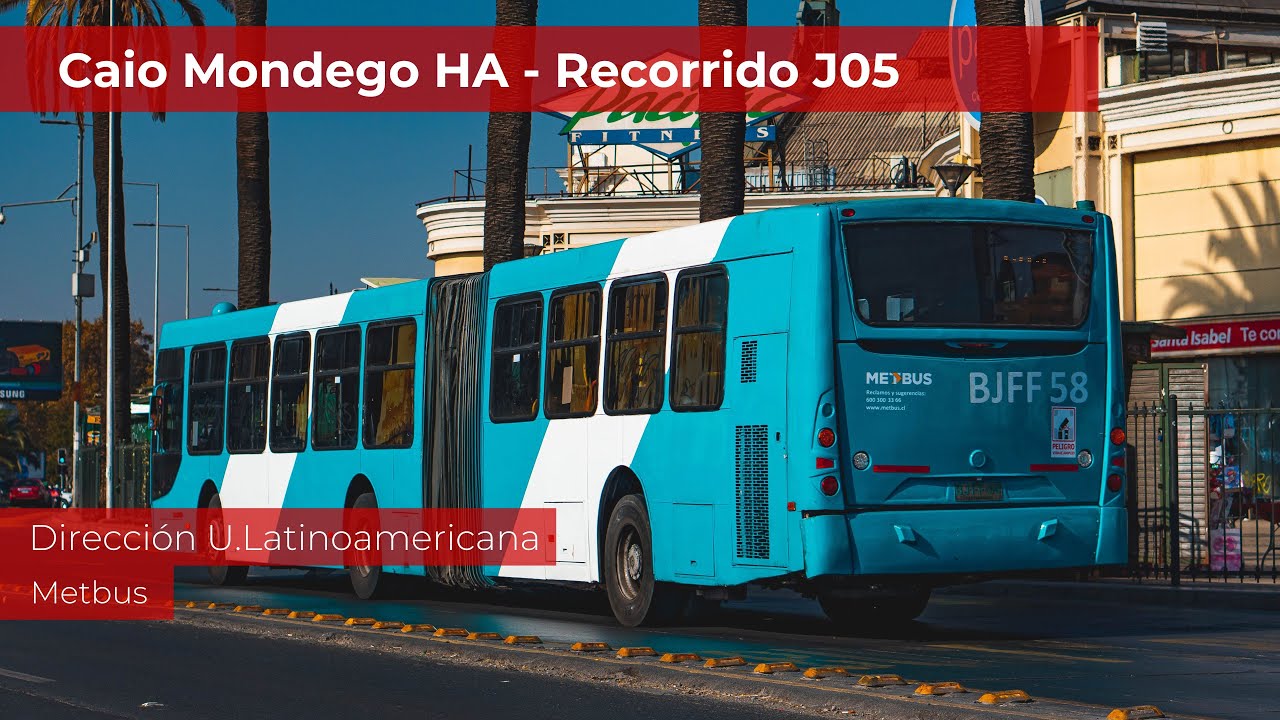 Viajando en bus articulado Caio Mondego HA de Metbus por Recorrido J05 - Transantiago
