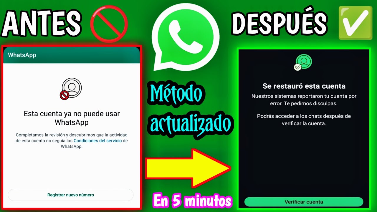 Cuenta de WhatsApp BANEADA soluci&oacute;n || c&oacute;mo arreglar esta cuenta no puede usar WhatsApp