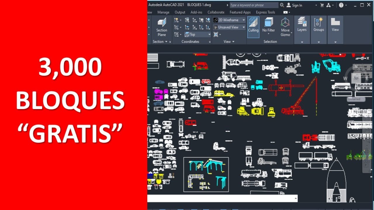 Como Descargar Bloques Para Autocad Gratis / Todas Las Versiones/ Mas De 1000 Bloques