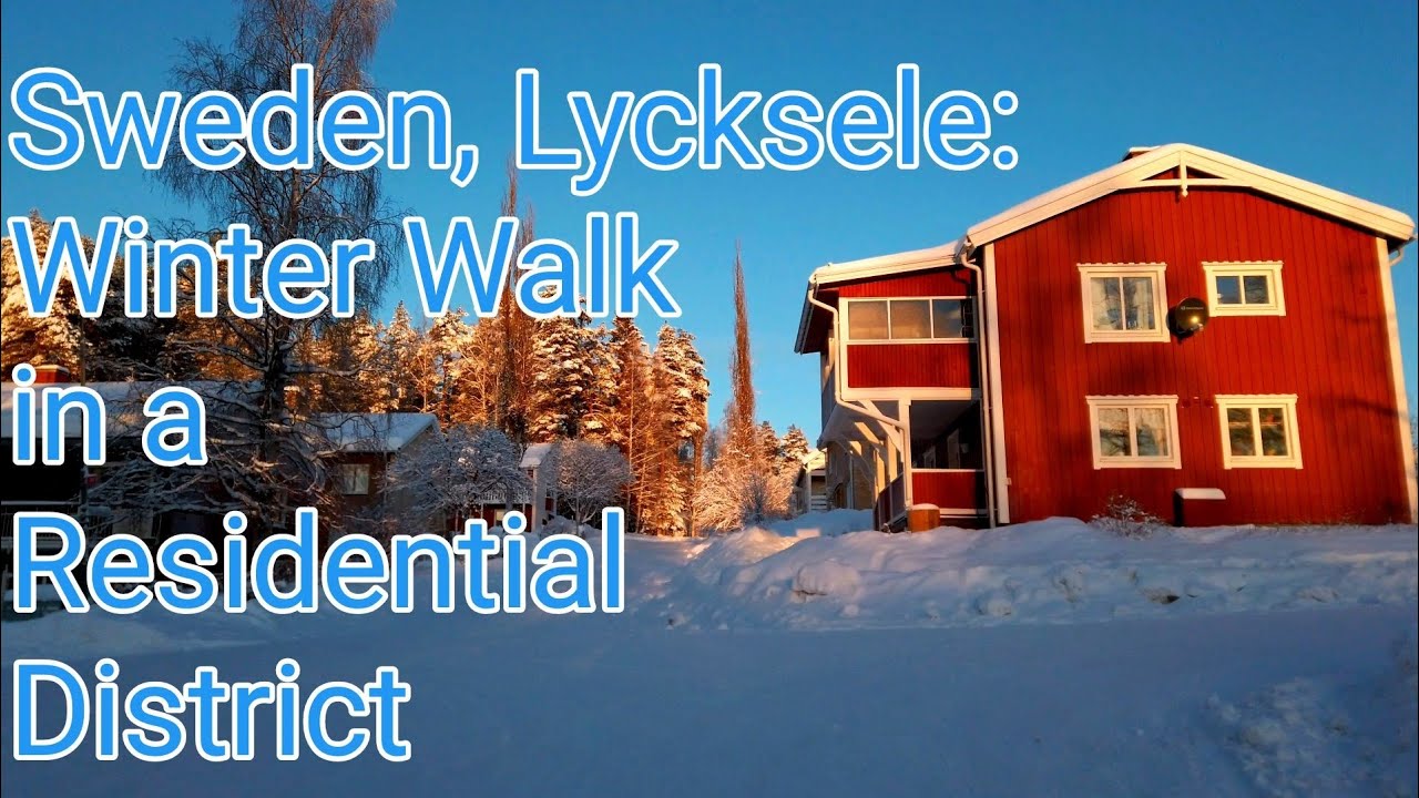 Sweden, Lycksele: Walking in a Residential District on a Cold Day in January  [Osmo Pocket]