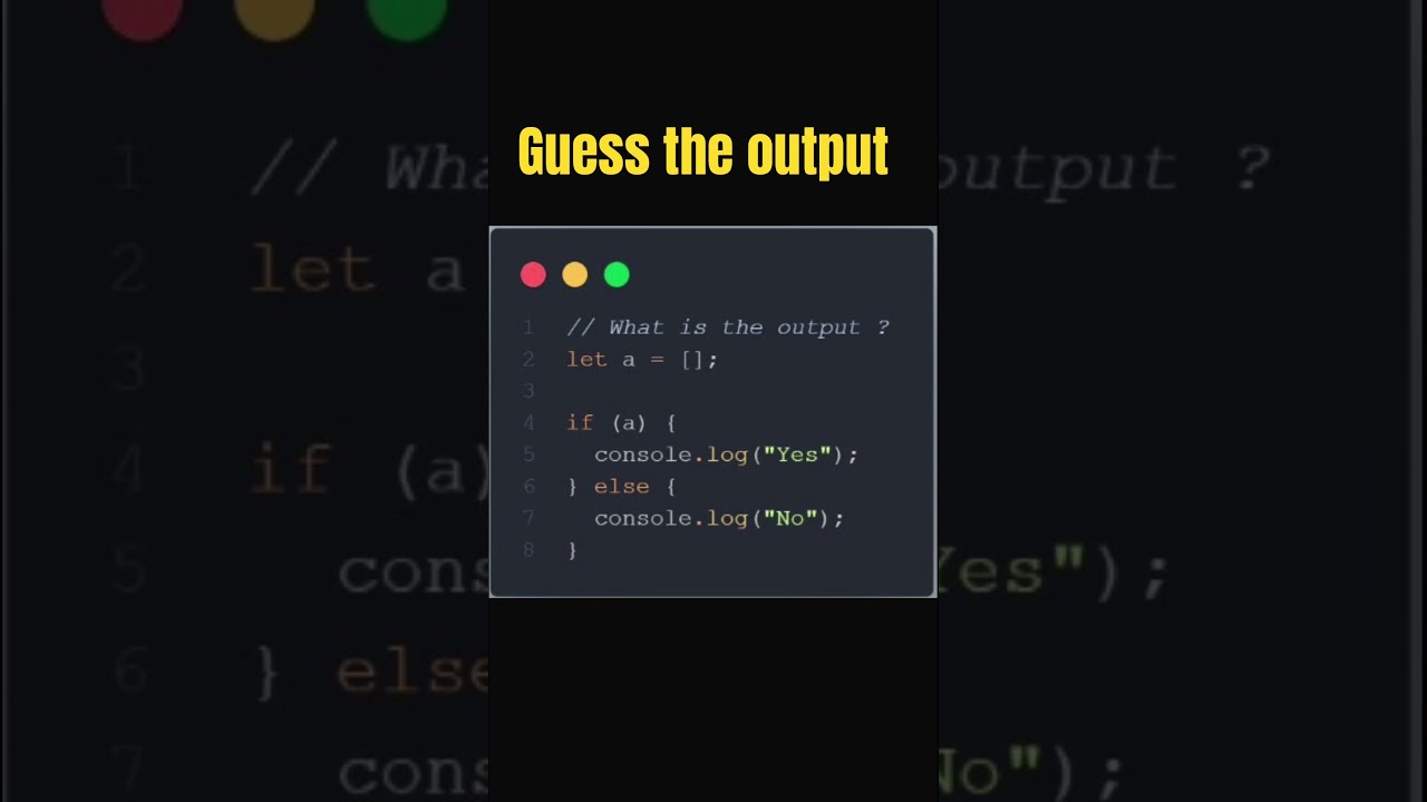What is the Output? 😱 JavaScript Trick Question | JS Interview Question 