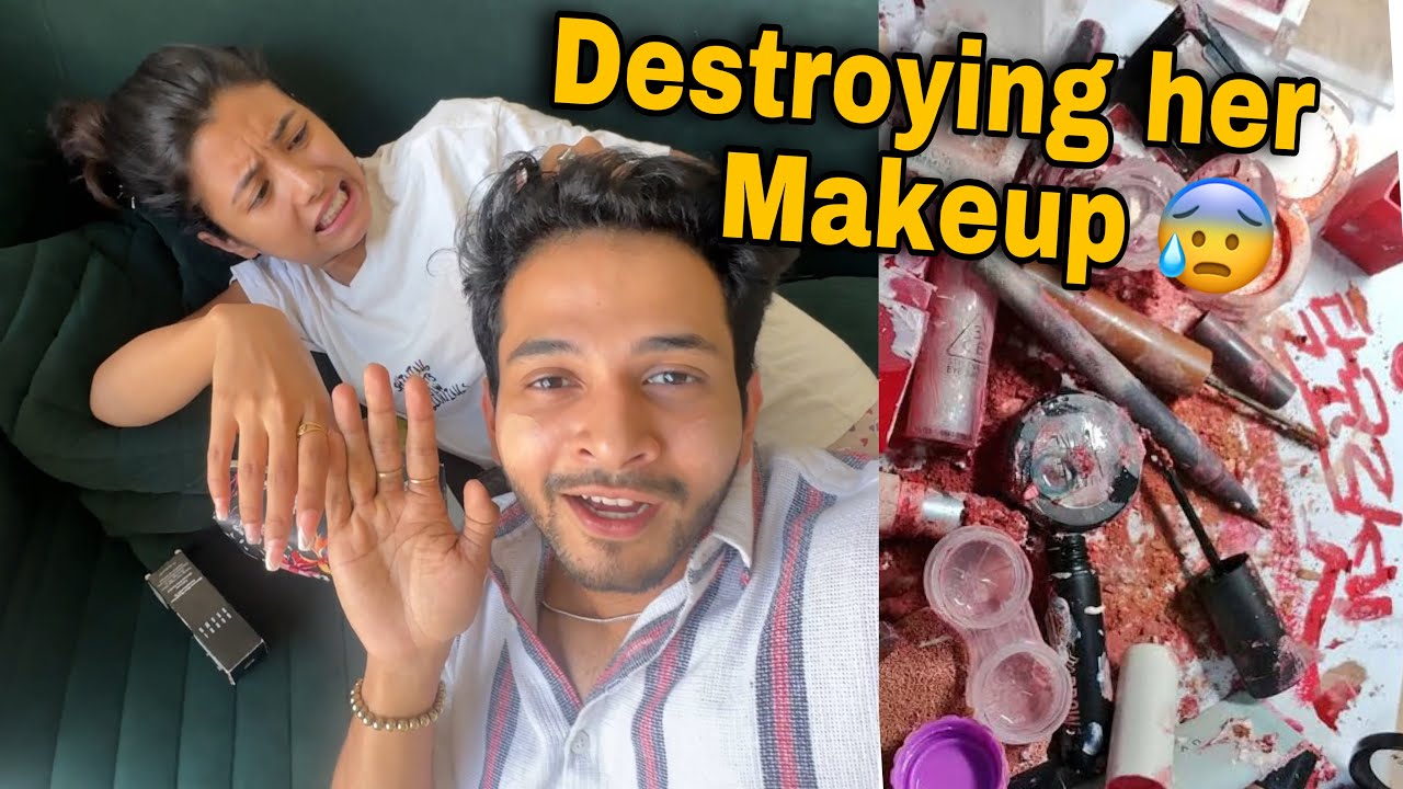 Destroying her makeup again 😰|| Last prank of 2023