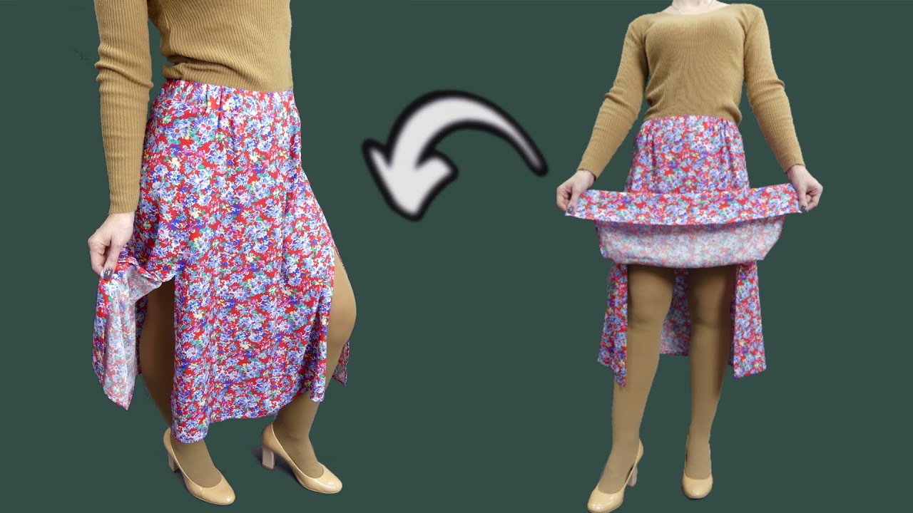 Sewing tips on how to sew a skirt with side slits and look stylish